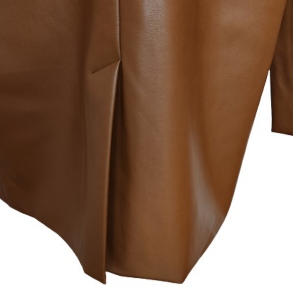 🆕️⬇️🎉HOST PICK🎉 Rebecca Minkoff Cognac Lambskin Leather Blazer - Picture 11 of 14